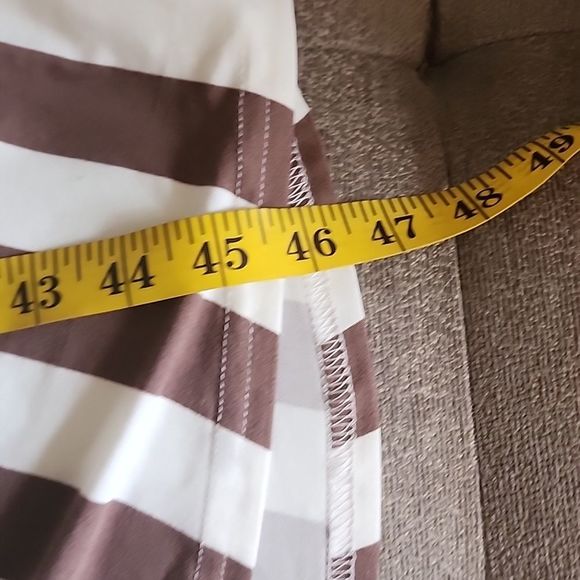 Levaca striped stretchy midi belted dress Size XL - Picture 10 of 11